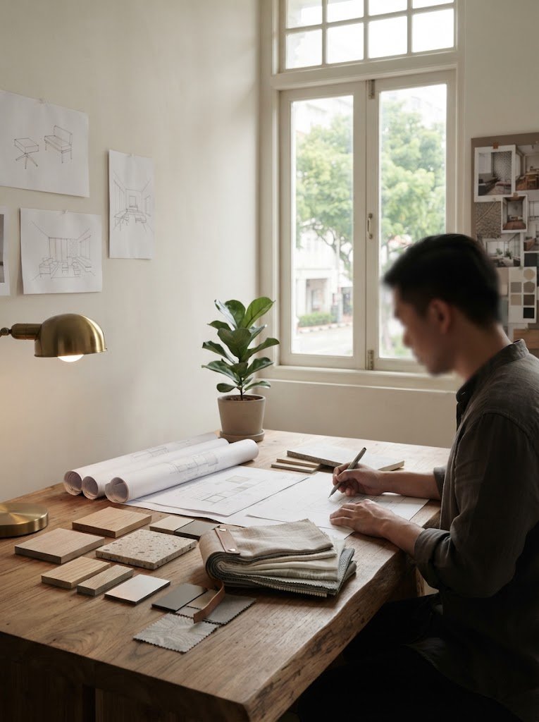 PEK White Design studio workspace